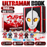 MESIONDY Ultraman Book Building Block Set ¨C 1666PCS Collector Display with 55 Ultraman Minifigures & Weapon Accessories