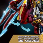 Mesiondy Iron Man MK50 Armored Hero Semi-Mechanical Mech Building Kit ¨C 2002 PCS Premium Brick System | Deconstructed Collectible Display Model | Light-Up Energy Effects - Image 11