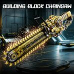 Mesiondy Motorized Chainsaw Building Set – 1,096 PCS Mechanical Saw with Rotating Chain & LED Light – 19.7 Inch Display Model for Collectors - Image 3