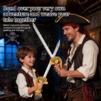 Mesiondy Pirate Skull Building Set – 1,176 PCS Captain Model with Hat, Eye Patch & Dual Swords – 11.8 Inch Home Decor Display for Collectors - Image 4
