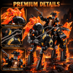 Mesiondy Ghost Flame Knight Building Set ¨C 2,184 PCS Flaming Skeleton Motorcycle Model with Rider ¨C 15.75 Inch Tall Display for Collectors - Image 4