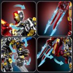 Mesiondy Iron Man MK50 Armored Hero Semi-Mechanical Mech Building Kit ¨C 2002 PCS Premium Brick System | Deconstructed Collectible Display Model | Light-Up Energy Effects - Image 9