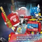 Mesiondy Beast King 3,226 PCS Deformation Mecha Building Set ¨C 13.8 Inch Black & Yellow Armored Robot with Translucent Sword & Cannon ¨C Collectible Display Model - Image 5
