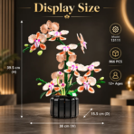 Mesiondy Phalaenopsis Orchid Building Set ¨C 866 PCS Botanical Flower Model with Black Pot ¨C 15.5 Inch Home Decor for Collectors - Image 7