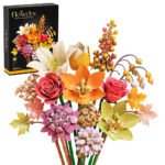 Mesiondy Eternity Flowers Bouquet Building Kit – 813 PCS DIY Artificial Floral Arrangement | Premium Brick System | Gift-Ready Box