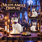 MESIONDY Harry Potter Magic Cat Building Block Set ¨C 877PCS Wizard Cat Collector Model with Hat, Candle & Human-sized game board - Image 6
