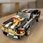Mesiondy Classic GT Muscle Car Building Kit ¨C 1680 PCS Premium Brick System | Vintage American Sport Coupe | Supercharged Engine Detail - Image 4