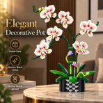Mesiondy Cymbidium Orchid Building Set ¨C 736 PCS Botanical Flower Model with Geometric Pot ¨C 15.9 Inch Home Decor for Collectors - Image 6