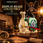 MESIONDY One Piece Zoro Den Den Mushi Building Block Set ¨C 697PCS Anime Collectible Model with Rotating Shell & Movable Hat - Image 7