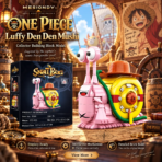 MESIONDY One Piece Luffy Den Den Mushi Building Block Set ¨C 573PCS Anime Collectible Model with Rotating Shell & Movable Straw Hat - Image 6