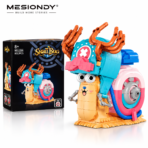 MESIONDY One Piece Chopper Den Den Mushi Building Block Set ¨C 802PCS Anime Collectible Model with Rotating Shell & Movable Hat