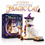MESIONDY Harry Potter Magic Cat Building Block Set ¨C 877PCS Wizard Cat Collector Model with Hat, Candle & Human-sized game board