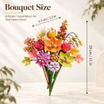 Mesiondy Eternity Flowers Bouquet Building Kit – 813 PCS DIY Artificial Floral Arrangement | Premium Brick System | Gift-Ready Box - Image 3