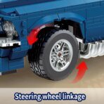 Mesiondy Classic GT Muscle Car Building Kit ¨C 1680 PCS Premium Brick System | Vintage American Sport Coupe | Supercharged Engine Detail - Image 15