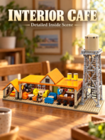 Mesiondy One  Piece Spider Coffee Shop Building Set ¨C 1,167 Pieces Nami Style Pirate Cafe with Water Tower ¨C Anime Display Model for Adult Collectors - Image 6
