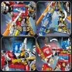 Mesiondy Beast King 3,226 PCS Deformation Mecha Building Set ¨C 13.8 Inch Black & Yellow Armored Robot with Translucent Sword & Cannon ¨C Collectible Display Model - Image 9