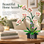 Mesiondy Cymbidium Orchid Building Set ¨C 736 PCS Botanical Flower Model with Geometric Pot ¨C 15.9 Inch Home Decor for Collectors - Image 3