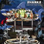Mesiondy Mechanical Half-Cut Shark Building Set   – 687 PCS, Hand-Cranked Moving Action, 9" Tall STEM Toy for Kids & Adults ⚙️ - Image 2