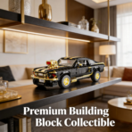 Mesiondy Classic GT Muscle Car Building Kit ¨C 1680 PCS Premium Brick System | Vintage American Sport Coupe | Supercharged Engine Detail - Image 3