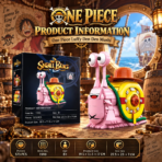 MESIONDY One Piece Luffy Den Den Mushi Building Block Set ¨C 573PCS Anime Collectible Model with Rotating Shell & Movable Straw Hat - Image 7