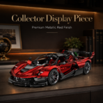 Mesiondy Ferrari FXX-K EVO Style Supercar Building Set ¨C 4,133 PCS 1:8 Scale White & Blue Tech Model ¨C Static Collectible Display - Image 4