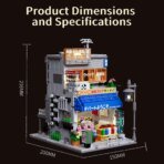 Mesiondy Japanese Grocery Store Building Set ¨C 1,401 PCS Street Shop Model with LED Light ¨C 8.5 Inch Display for Collectors - Image 2