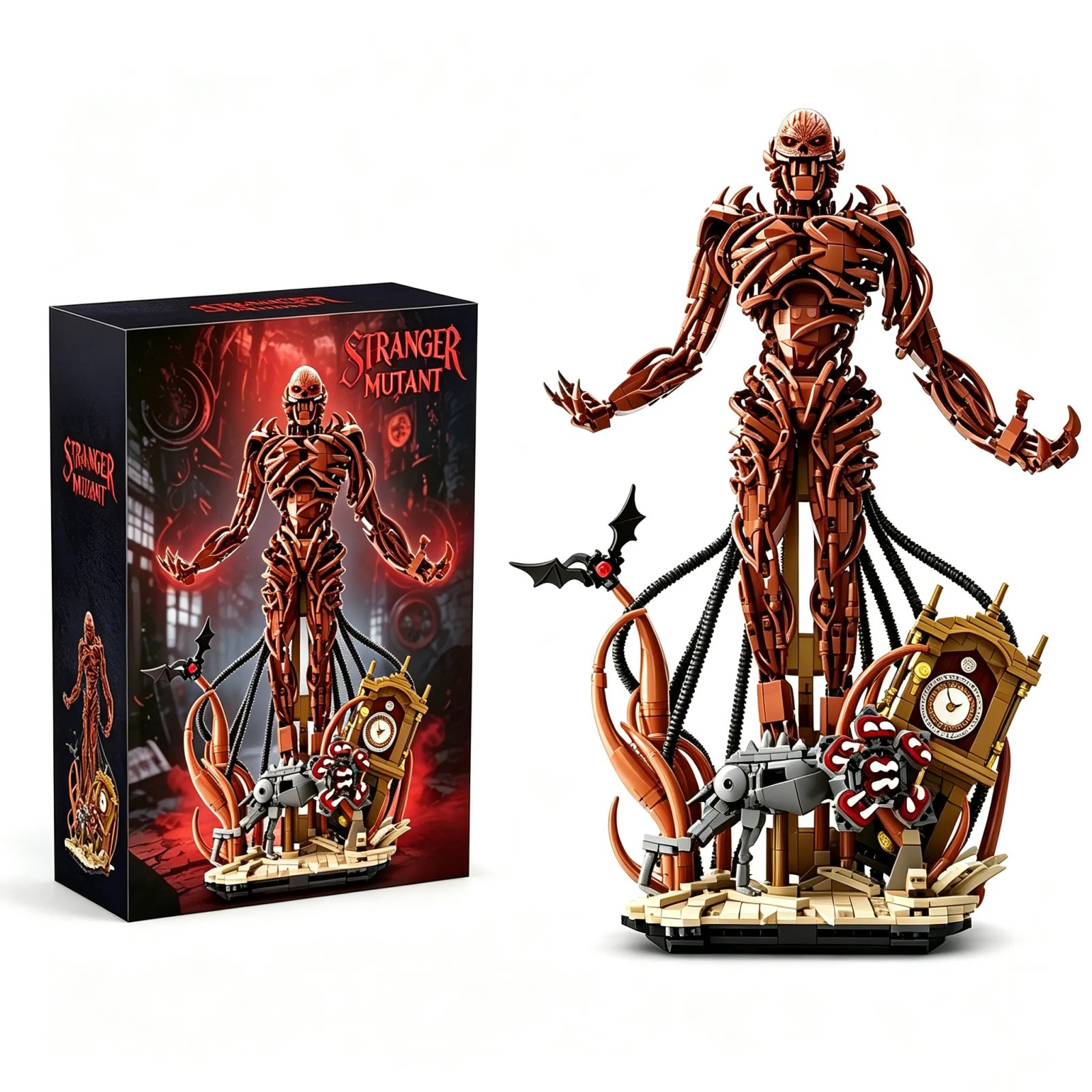 f56333f96a5e8d82e33f19ef32ce5098 Mesiondy Vecna Stranger Mutant Building Block Model, 1433 PCS Horror Monster Collectible Brick Set for Stranger Things Fans - Image 1