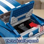 Mesiondy Classic GT Muscle Car Building Kit ¨C 1680 PCS Premium Brick System | Vintage American Sport Coupe | Supercharged Engine Detail - Image 17