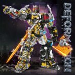 Mesiondy Beast King 3,226 PCS Deformation Mecha Building Set ¨C 13.8 Inch Black & Yellow Armored Robot with Translucent Sword & Cannon ¨C Collectible Display Model - Image 14