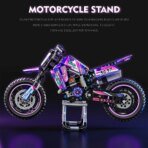 Mesiondy Off-Road Motocross Bike Building Kit – 476 PCS Premium Brick System | Dirt Bike Technic Model | Racing Decal Detail - Image 5