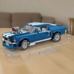 Mesiondy Classic GT Muscle Car Building Kit ¨C 1680 PCS Premium Brick System | Vintage American Sport Coupe | Supercharged Engine Detail - Image 13
