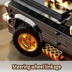 Mesiondy Classic GT Muscle Car Building Kit ¨C 1680 PCS Premium Brick System | Vintage American Sport Coupe | Supercharged Engine Detail - Image 8