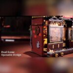 Mesiondy Steampunk Cafe Building Set ¨C 1,606 PCS Vintage Coffee House with Rechargeable LED Light ¨C 13.8 Inch Premium Home Decor Display - Image 9