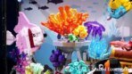Mesiondy Underwater Fish Tank Building Set – 1,318 PCS Aquarium Model with LED Light & Crank-Operated Moving Fish – 12.2 Inch Desktop Display - Image 9